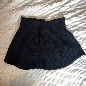 Smocked waist mini skirt